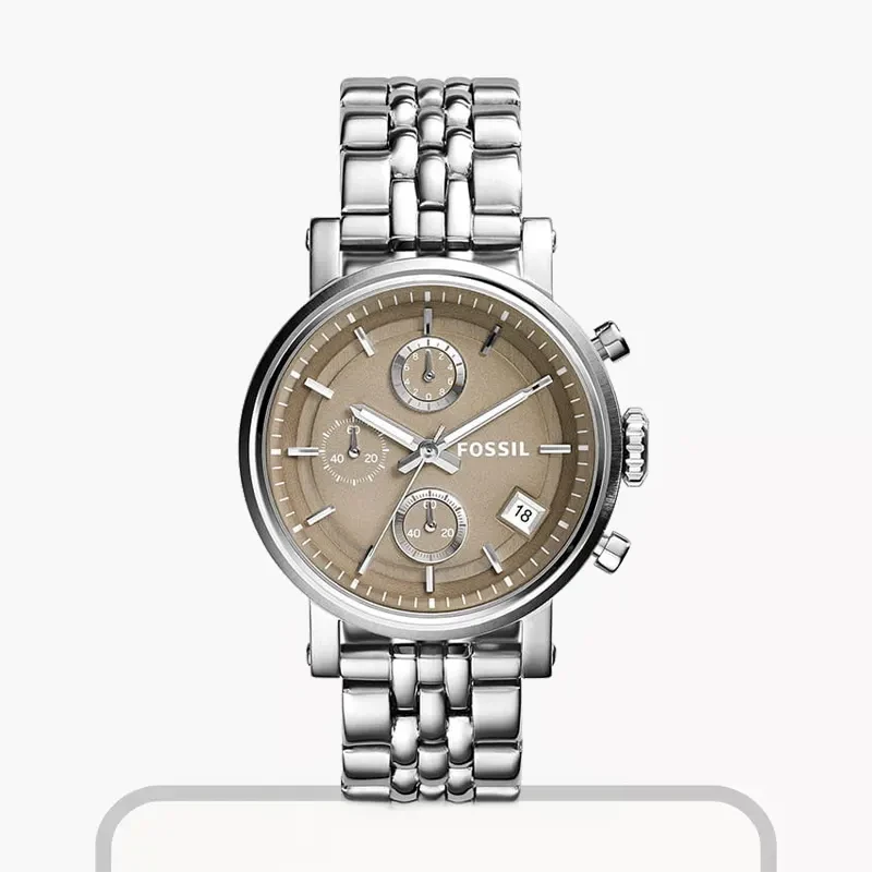 Fossil Boyfriend Chronograph Brown Dial Ladies Watch